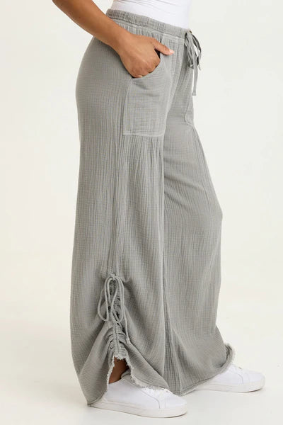 XCVI GREY MURIEL WIDE LEG PANT