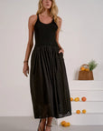 MIXED MEDIA MAXI DRESS