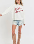 HOLIDAY SWEATER IT'S THE SEASON: IVORY
