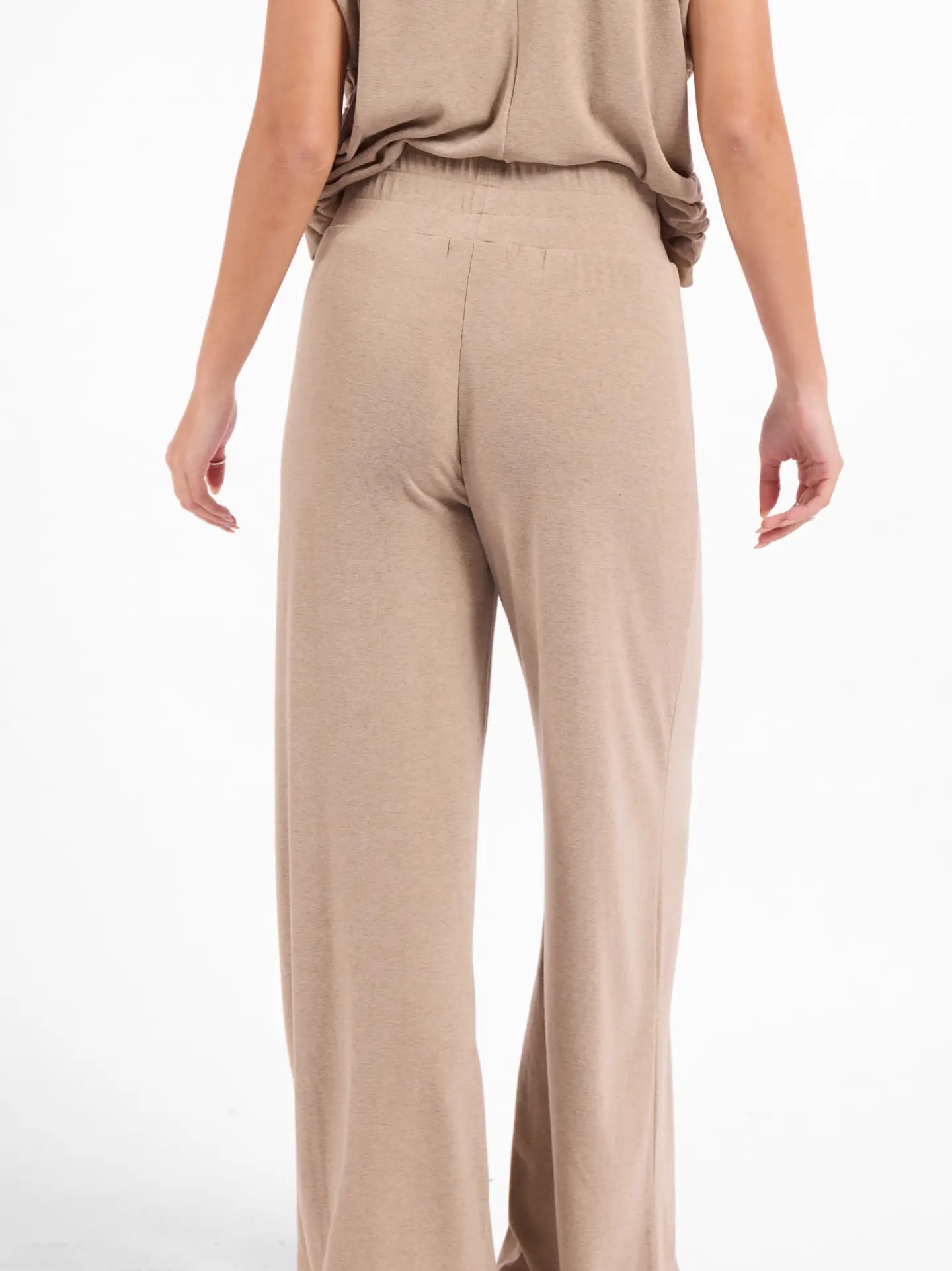 TOMMY ELASTIC WAIST PULL ON PANT-TAUPE