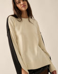 CREAM/BLACK SWEATER