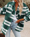 Women's Plaid Button Down Flannel Shirt Jacket – Cozy & Stylish: Light gray / 100%Polyester / M