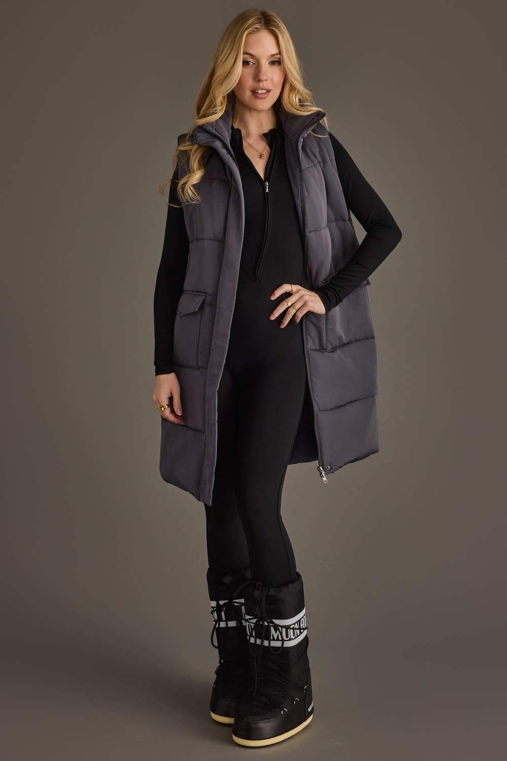 Dk. Gray Long Vest