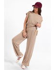 TOMMY ELASTIC WAIST PULL ON PANT-TAUPE