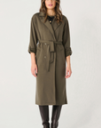 DEEP OLIVE TRENCH COAT