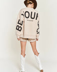 BE YOURSELF SWEATSHIRT/BEIGE