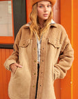 LAMIEL TAN FAUX SUEDE JACKET