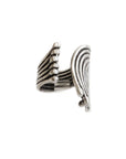 Handmade Spiral Brass Ring In Silver Plated - ZRC-026