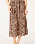 MINI LEOPARD BUTTON FRONT SKIRT