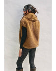 Snow Angel Collared Furry Vest: LT BROWN