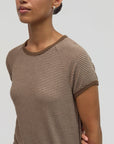 SHORT SLV BRITNEY DRESS BRN/BEIGE