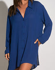 ROYAL BLUE BOYFRIEND SHIRT/COVERUP