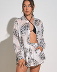 BLK/WHITE PAISLEY BLOUSE