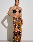 FLORAL PANT W/SIDE SLIT