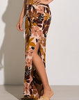 FLORAL PANT W/SIDE SLIT