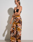 FLORAL PANT W/SIDE SLIT