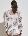 BLK/WHITE PAISLEY BLOUSE