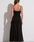 BLACK MAXI W/SPAGHETTI STRAPS