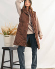 Quilted Stand Collar Puffer Jacket Vest