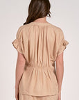 ELN SAND V-NECK TOP