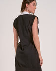 SLEEVELESS SHIRT/SWEATER DRESS
