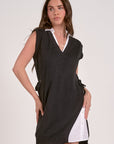 SLEEVELESS SHIRT/SWEATER DRESS