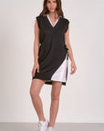 SLEEVELESS SHIRT/SWEATER DRESS