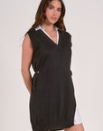 SLEEVELESS SHIRT/SWEATER DRESS