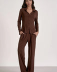 COCOA PLEATED PANTS