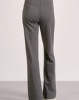 HEATHER GREY PANT WITH FLARE DETAIL