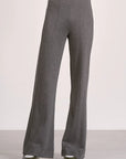 HEATHER GREY PANT WITH FLARE DETAIL