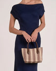 NAVY CAPSLV MAXI DRESS