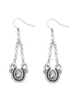 Handmade Pewter Crystal Earrings - 1866