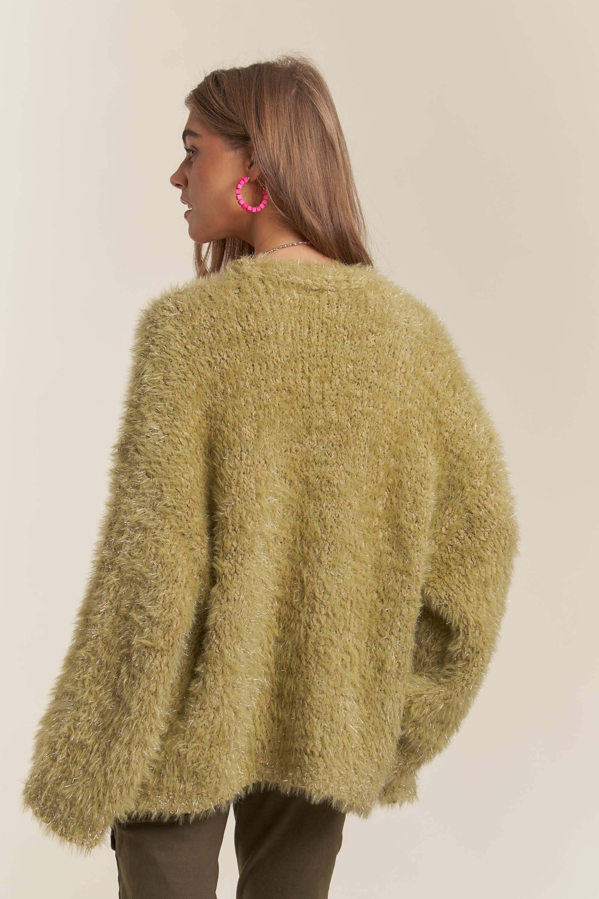 LUREXD FUZZY SWEATER CARDIGAN