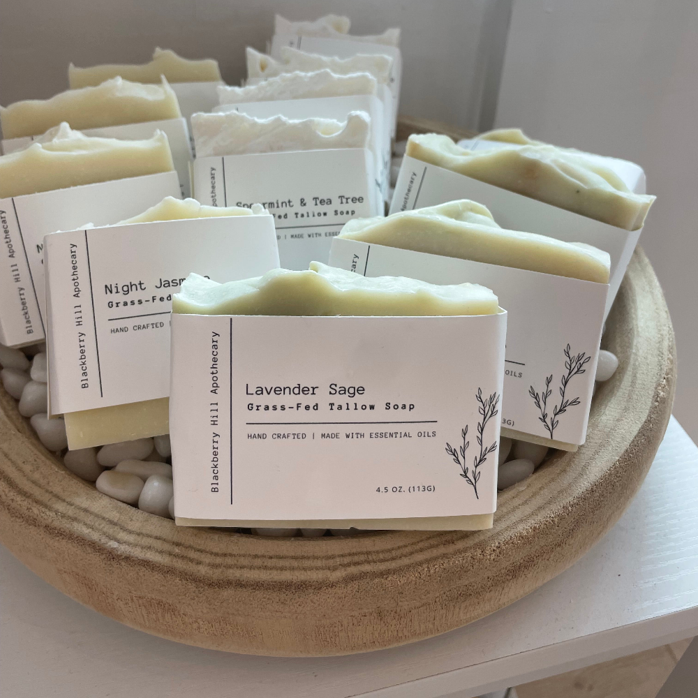 Blackberry Hill's Grass-Fed Tallow Soap: Eucalyptus &amp; Tea Tree