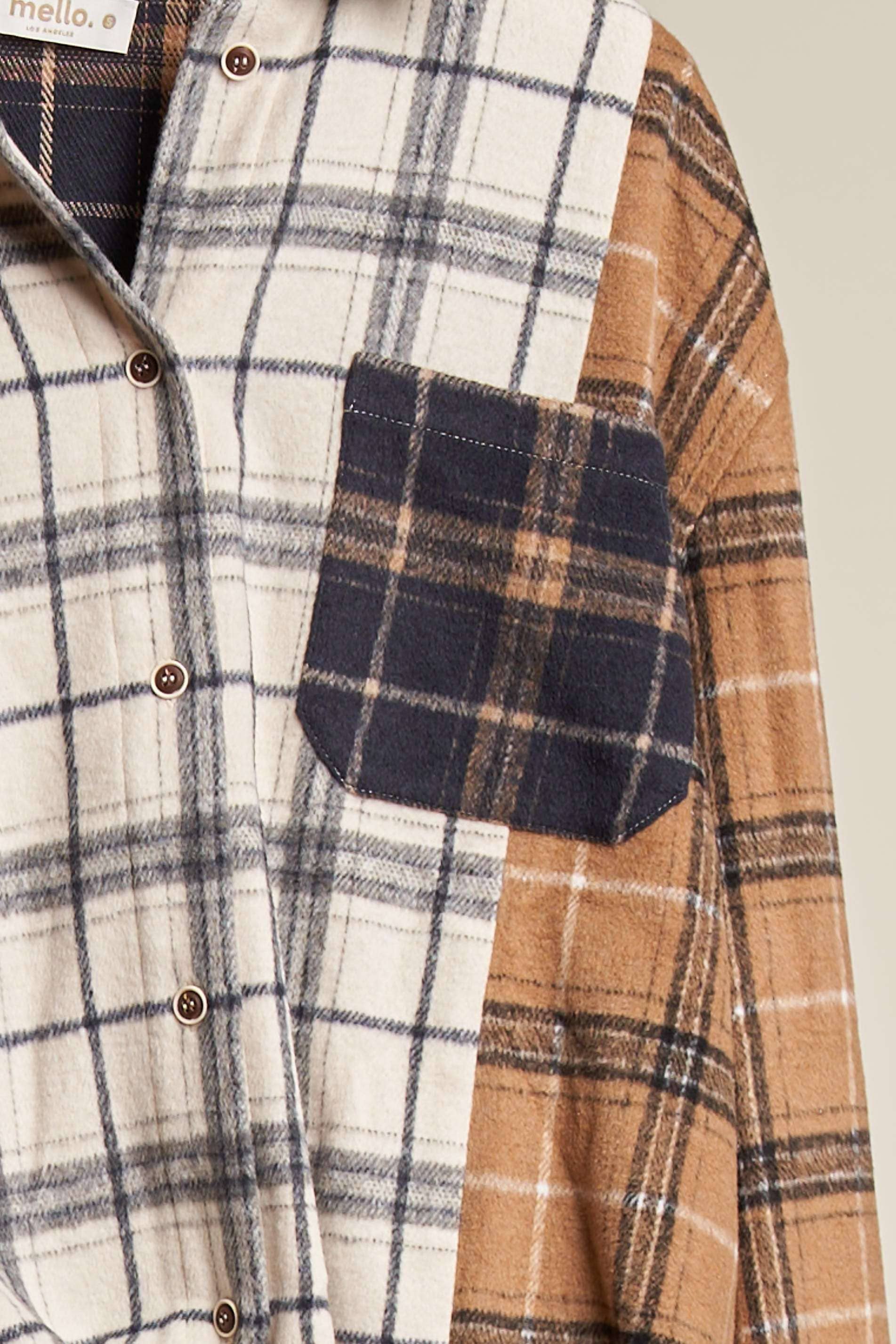 Plaid Oversize Shacket: Multi