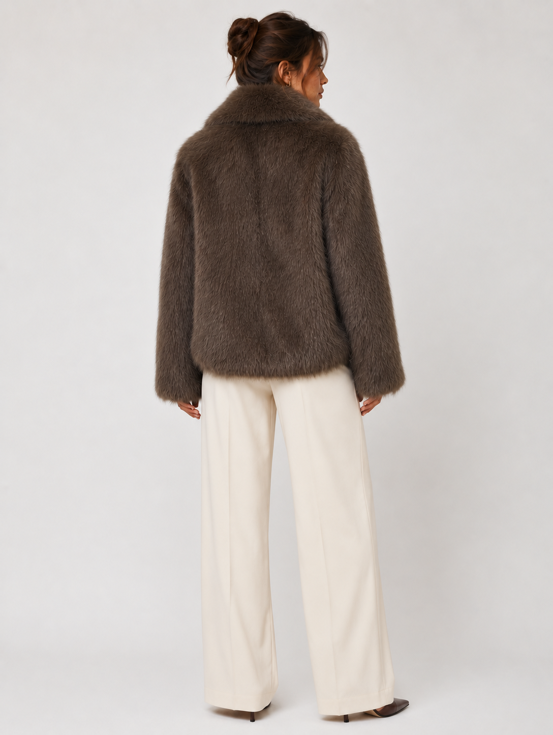 FC0171: The Celeste Fur Coat: Coffee / M