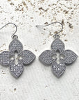 Quatrefoil clover designer style jewelry boutique trendy : Silver