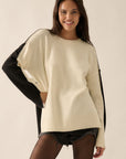 CREAM/BLACK SWEATER