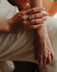 Handmade Crystal Brass Ring - 6830