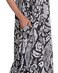 BLACK MALDIVES PRINT MAXI DRESS