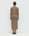 SHORT SLV BRITNEY DRESS BRN/BEIGE
