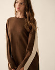 CHOCOLATE/OATMEAL SWEATER