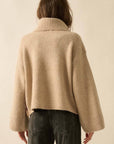 Mountains Fuzzy Jacquard-Knit Turtleneck Sweater: Heather Grey-Black