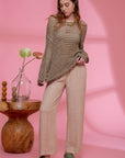 GREEN LONGSLV KNIT TOP