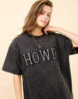 HOWDY SHIRT DRESS W/RHINESTONE DETAIL