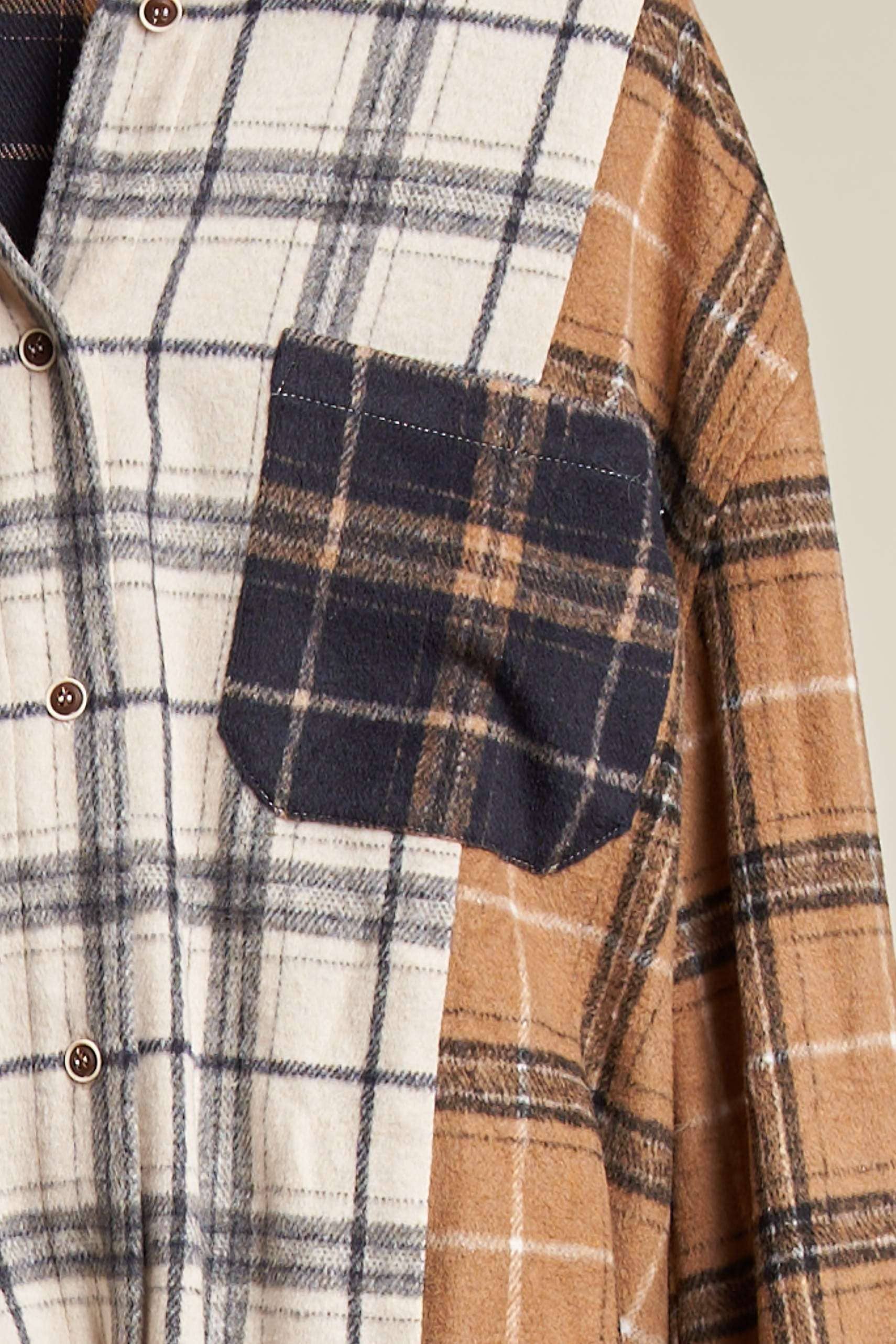 Plaid Oversize Shacket: Multi