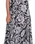 BLACK MALDIVES PRINT MAXI DRESS