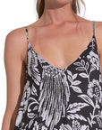 BLACK MALDIVES PRINT MAXI DRESS