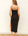 BLK SIDE RUCHED DRESS